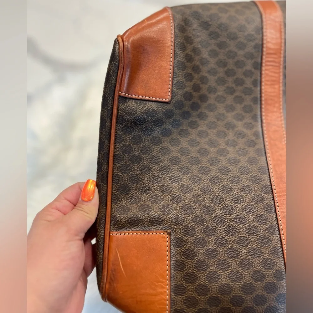 🔥Vintage Céline Macadam Travel Duffle – Pristine, Authenticated, Collector’s Gem - Picture 12 of 14
